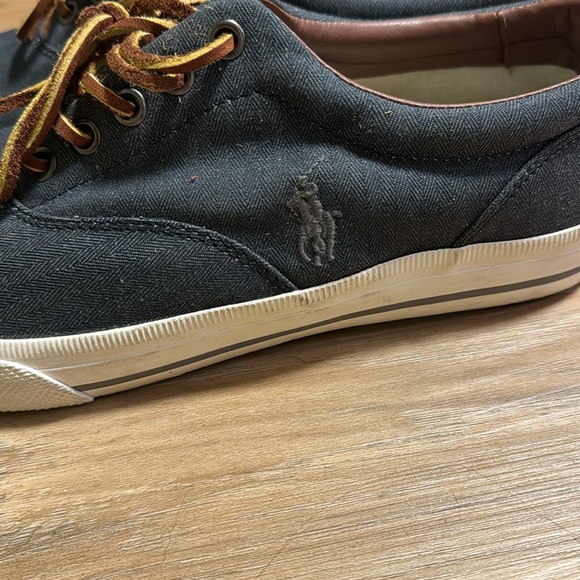 Polo Ralph Lauren Vaughn Chambray Herringbone Sneaker Shoes Men’s Size 8.5 D - Picture 5 of 8